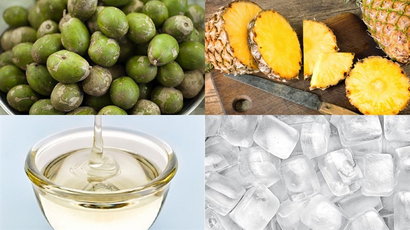 Nguyên liệu món ăn nước ép cóc ổi, nước ép cóc thơm