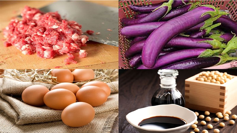 Nguyên liệu món ăn 2 cách làm cà tím kho thịt