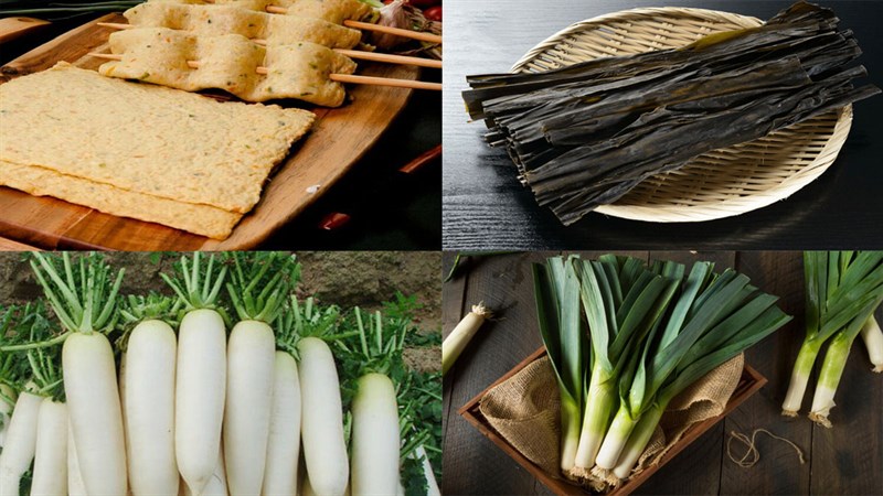 Nguyên liệu món ăn súp chả cá hàn quốc