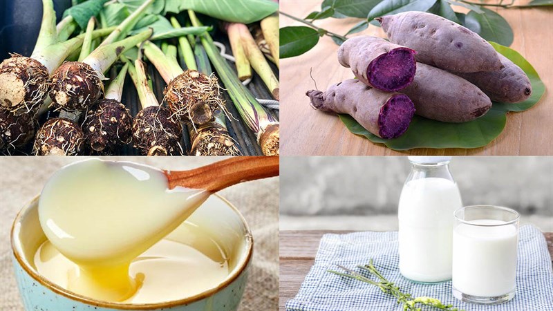 Nguyên liệu món ăn sinh tố khoai môn