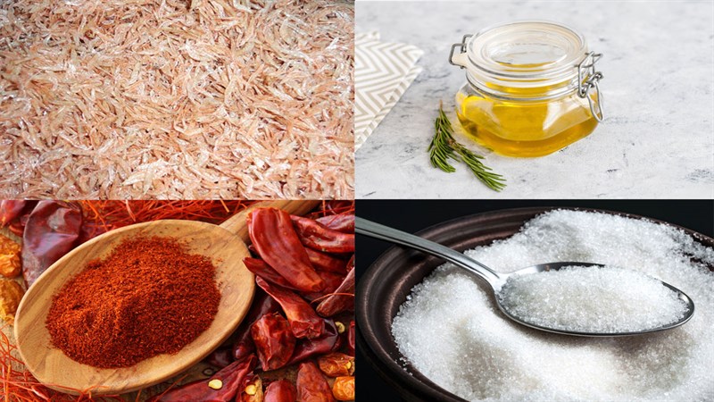 Nguyên liệu món ăn ruốc tép khô