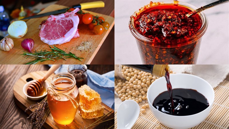 Nguyên liệu món ăn 2 cách làm sườn cốt lết nướng bằng nồi chiên không dầu