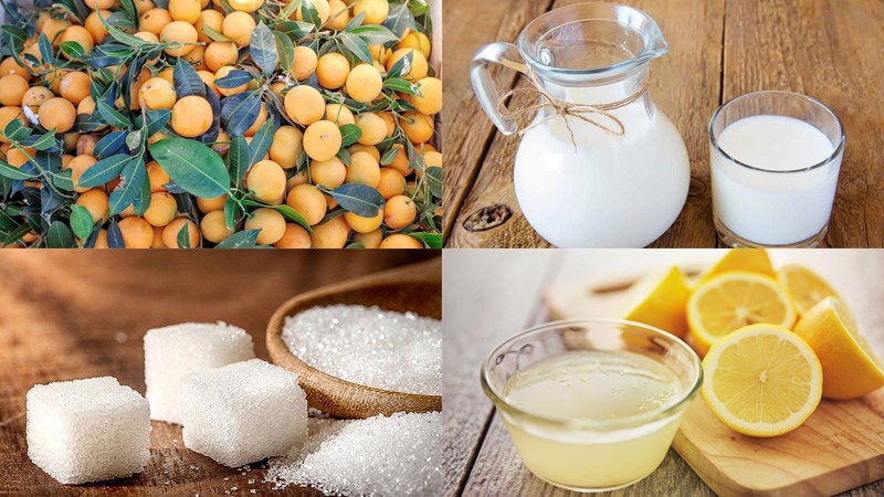 Nguyên liệu món ăn sinh tố thanh trà