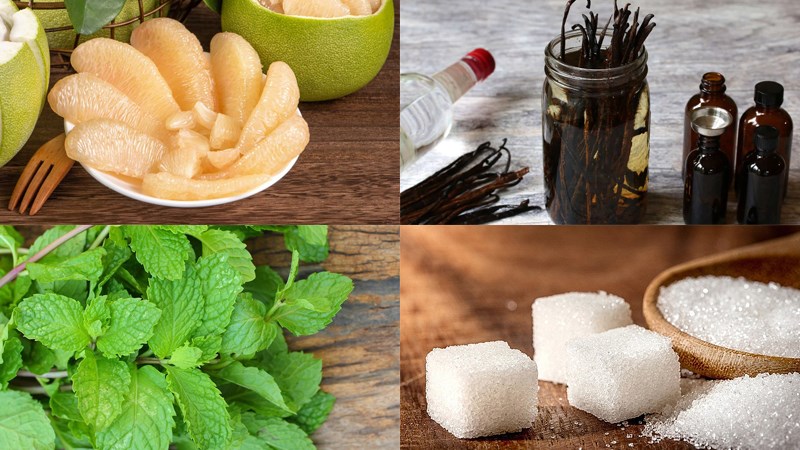 Nguyên liệu món ăn sinh tố bưởi