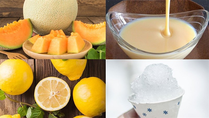 Nguyên liệu món ăn sinh tố dưa lưới