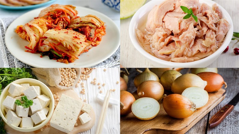 Nguyên liệu món ăn canh kim chi
