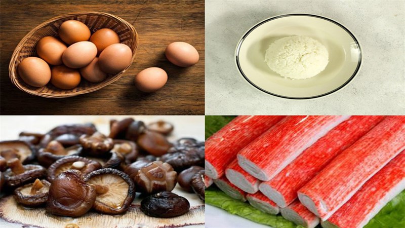 Nguyên liệu món ăn trứng chiên thanh cua