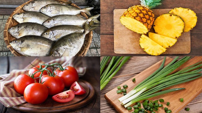 Nguyên liệu món ăn canh cá kình nấu ngót