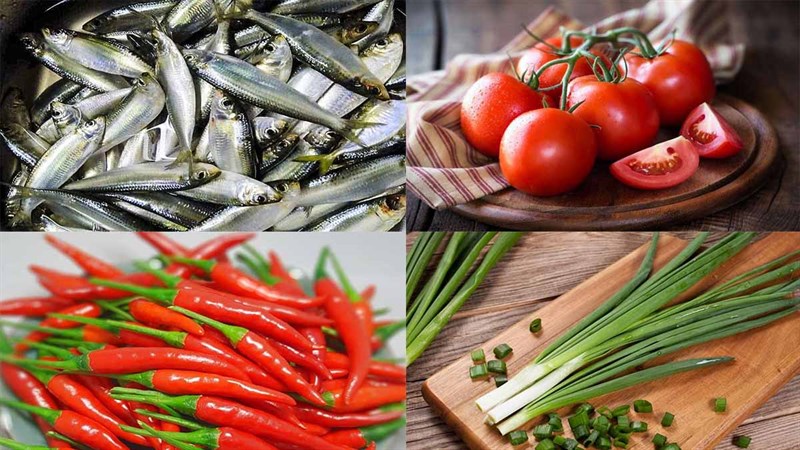 Nguyên liệu món ăn cá trích sốt cà chua