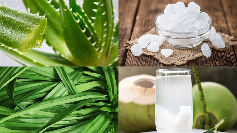Nguyên liệu món ăn nước dừa nha đam
