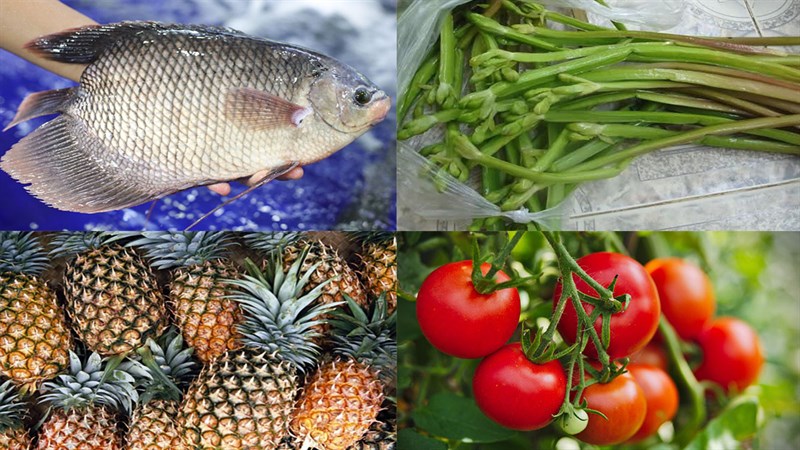 Nguyên liệu món ăn cá tai tượng nấu canh chua