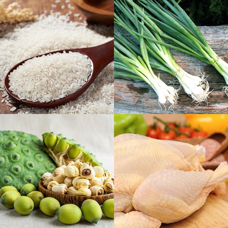 Nguyên liệu món ăn 3 món cháo giúp hạ sốt