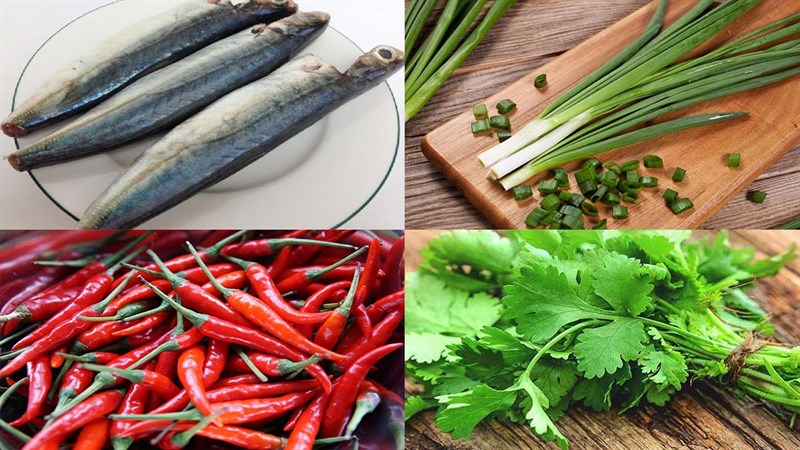 Nguyên liệu món ăn cá nục nấu mẵn