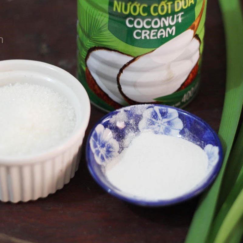 Nguyên liệu món ăn thạch dừa viên bi