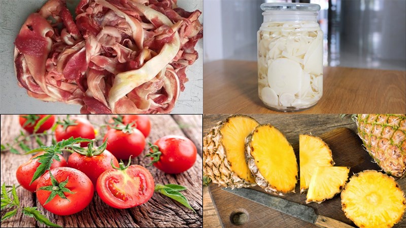 Cách nấu canh gân bò chua cay đậm đà, đơn giản và nhanh cho cả nhà 2 Nguyên liệu món ăn canh gân bò chua cay