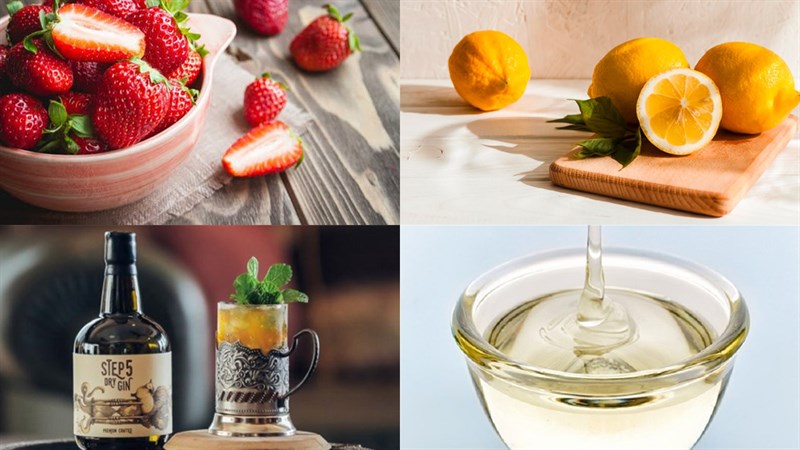 Nguyên liệu món ăn 3 cách làm cocktail dâu tây