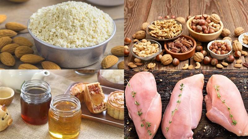 Nguyên liệu món ăn bánh trung thu thập cẩm cho người ăn kiêng