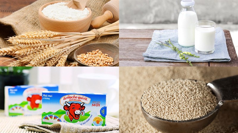 Nguyên liệu món ăn bánh bao nhân phô mai sữa