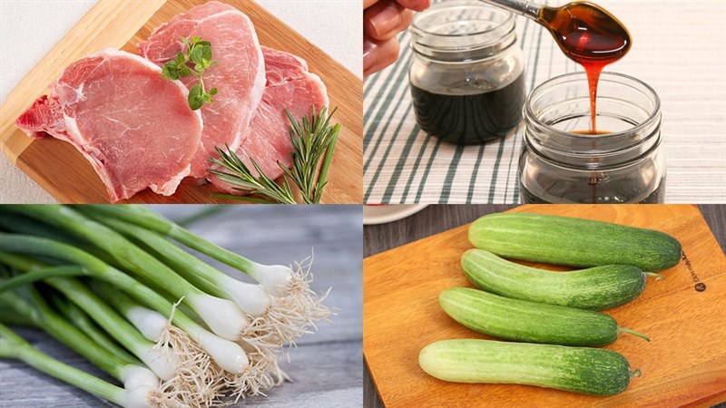 Nguyên liệu món ăn 2 cách làm sườn cốt lết nướng bằng nồi chiên không dầu