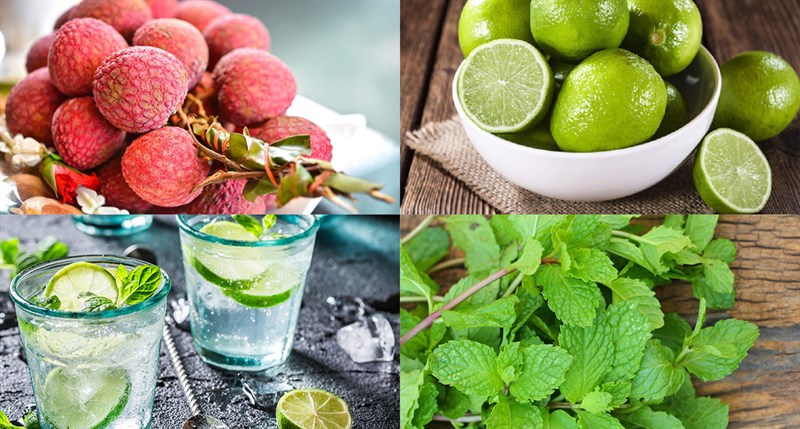 Nguyên liệu món ăn 3 cách làm soda vải