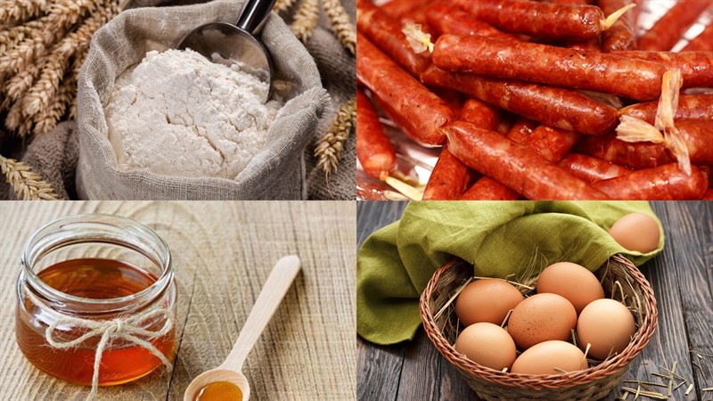 Nguyên liệu món ăn bánh trung thu thập cẩm
