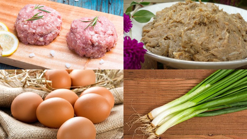 Nguyên liệu món ăn mắm chưng thịt trứng