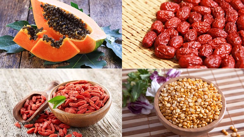 Nguyên liệu món ăn chè đu đủ tiềm