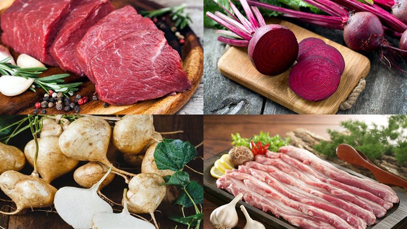 Nguyên liệu món ăn 2 cách làm bò cuộn rau củ thập cẩm và lục cẩm