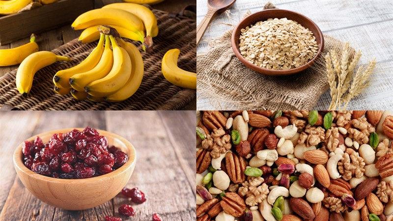 Nguyên liệu món ăn bánh ngũ cốc chuối yến mạch