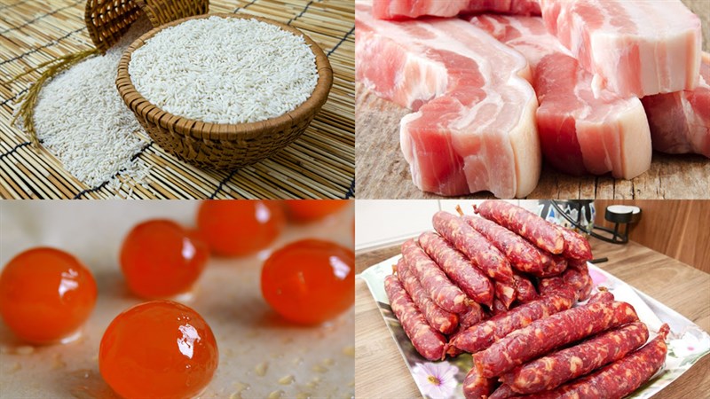 Nguyên liệu món ăn 3 cách làm bánh ú bá trạng người hoa
