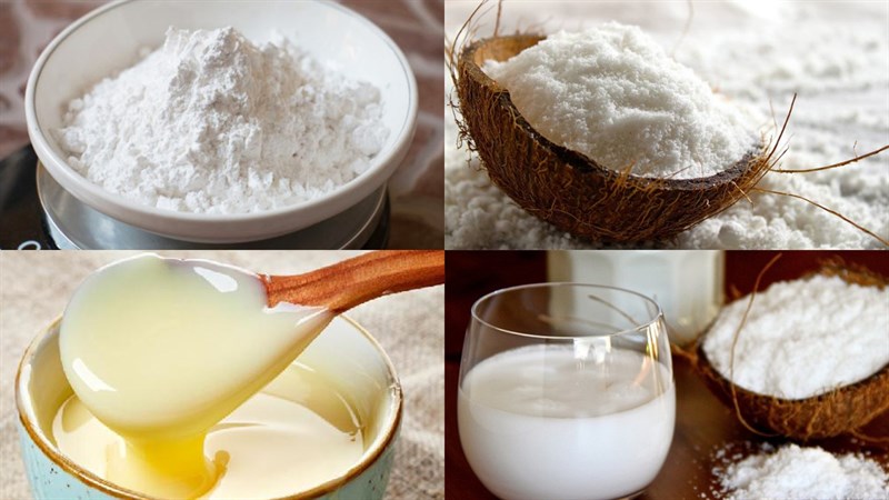 Nguyên liệu món ăn bánh sữa dừa