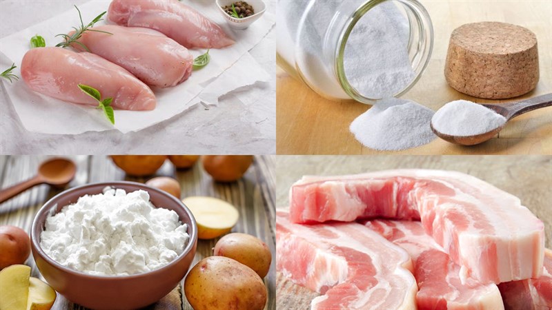 Nguyên liệu món ăn chả lụa gà