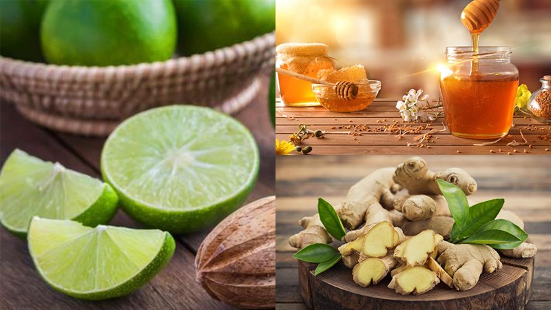 Nguyên liệu món ăn chanh ngâm mật ong, chanh ngâm mật ong gừng