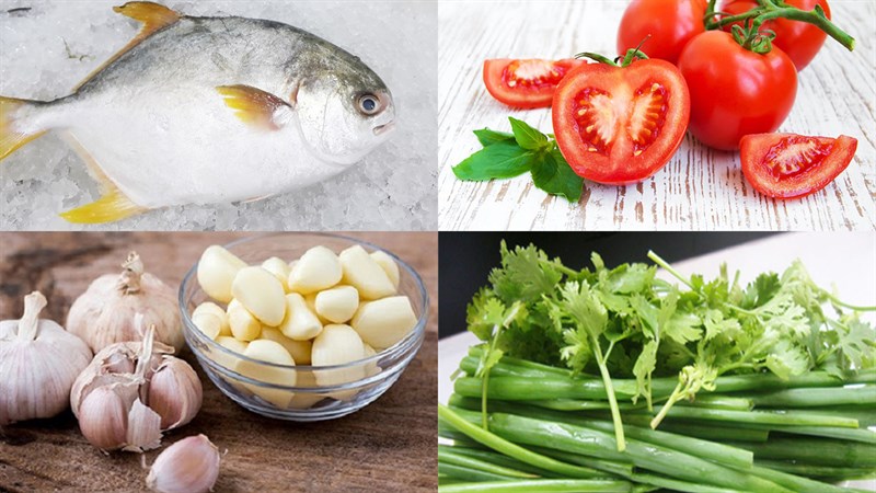 Nguyên liệu món ăn canh cá chim nấu ngót
