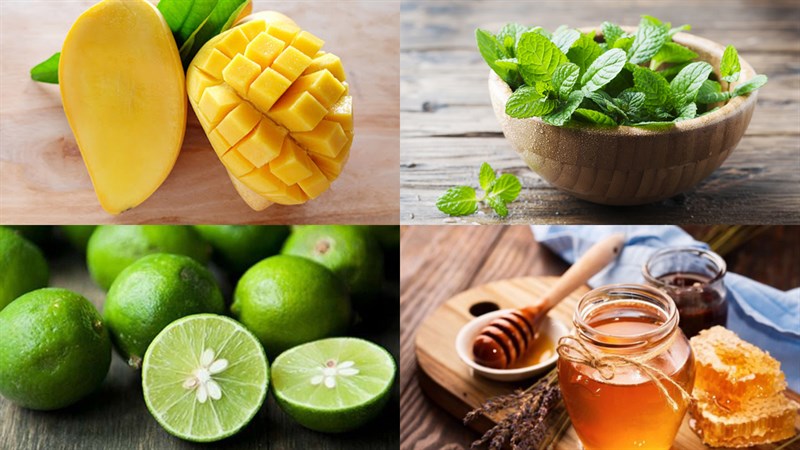 Nguyên liệu món ăn mojito xoài - mango mojito