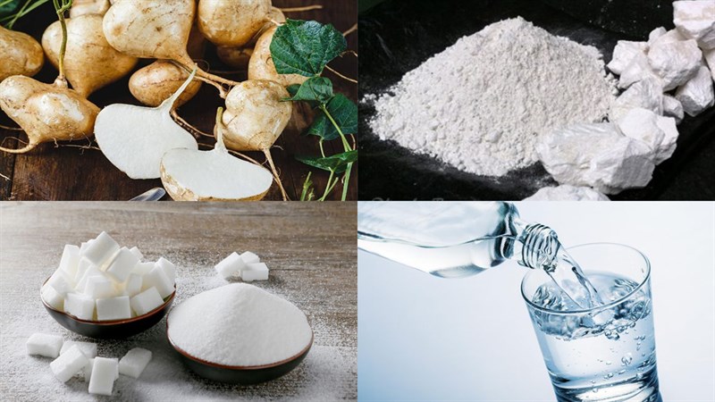 Nguyên liệu món ăn mứt củ đậu - củ sắn