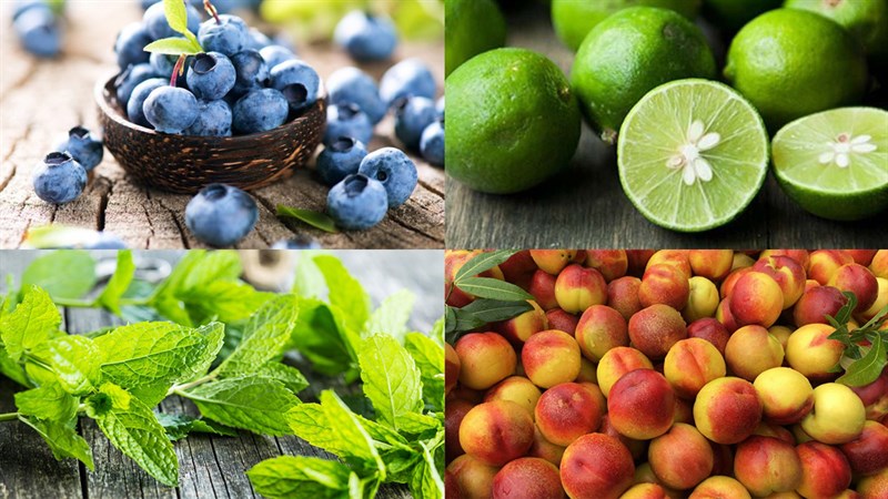 Nguyên liệu món ăn mojito việt quất - blueberry mojito
