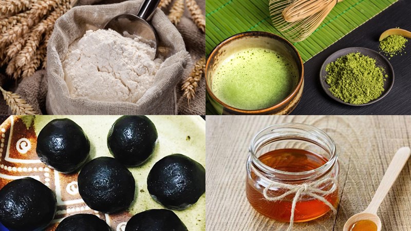 Nguyên liệu món ăn bánh trung thu mè đen