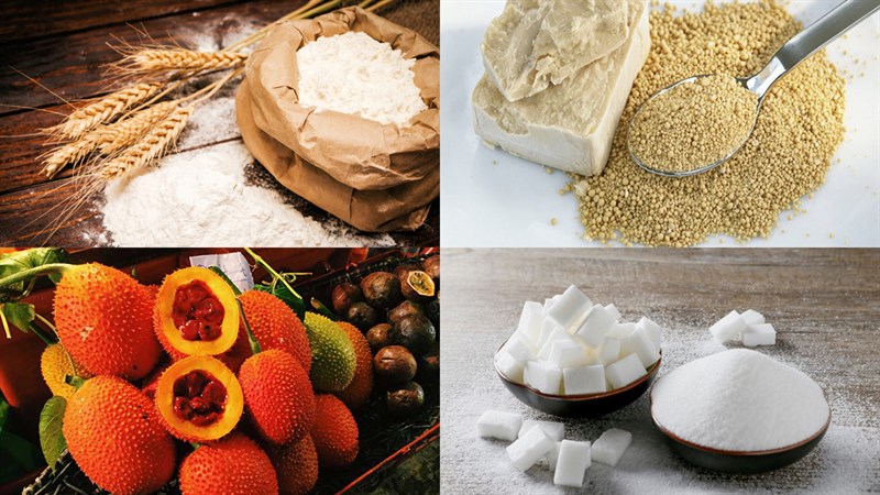 Nguyên liệu món ăn bánh bao gấc