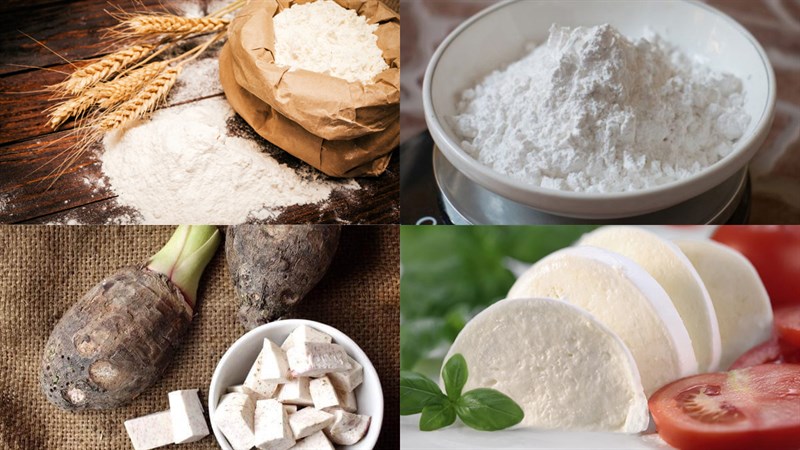 Nguyên liệu món ăn bánh rán khoai môn phô mai