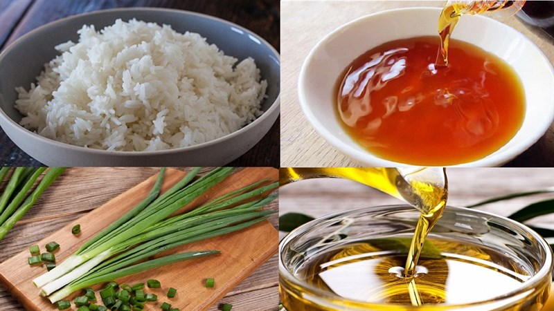 Nguyên liệu món ăn cơm chiên nước mắm