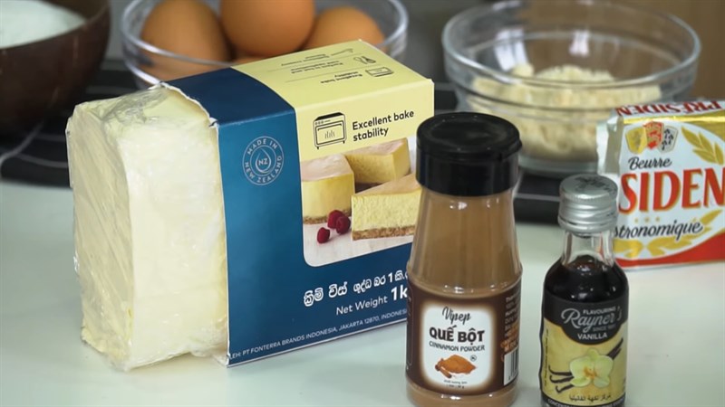Nguyên liệu món ăn bánh mì keto bằng nồi chiên không dầu