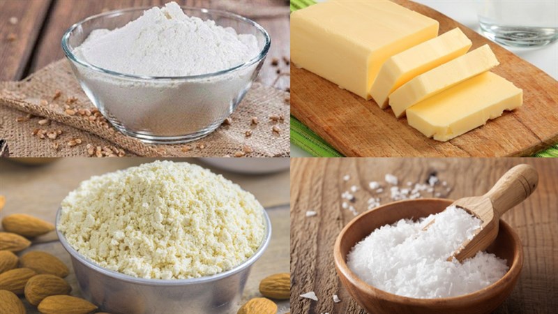 Nguyên liệu món ăn cách làm vỏ bánh tart
