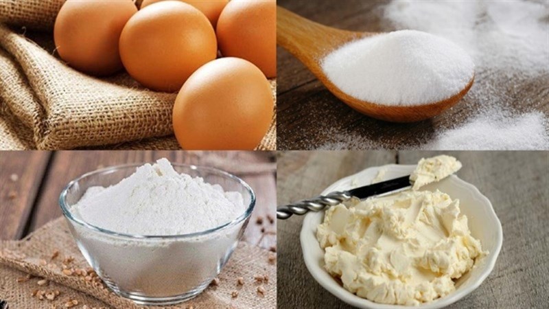 Nguyên liệu món ăn bánh muffin nhân kem phô mai