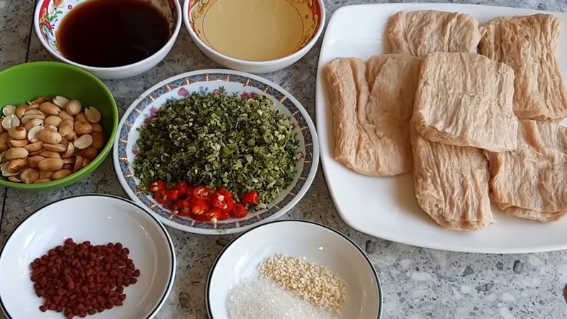 Nguyên liệu món ăn 2 cách làm khô bò chay từ sườn non và chân nấm