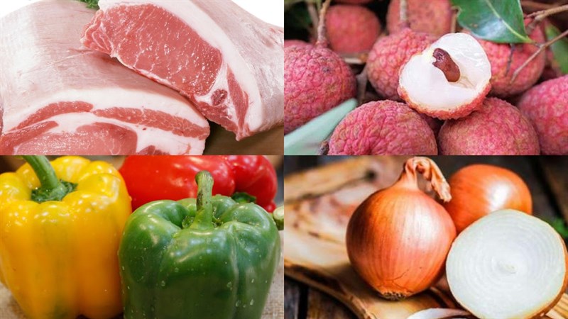 Nguyên liệu món ăn thịt heo xào vải