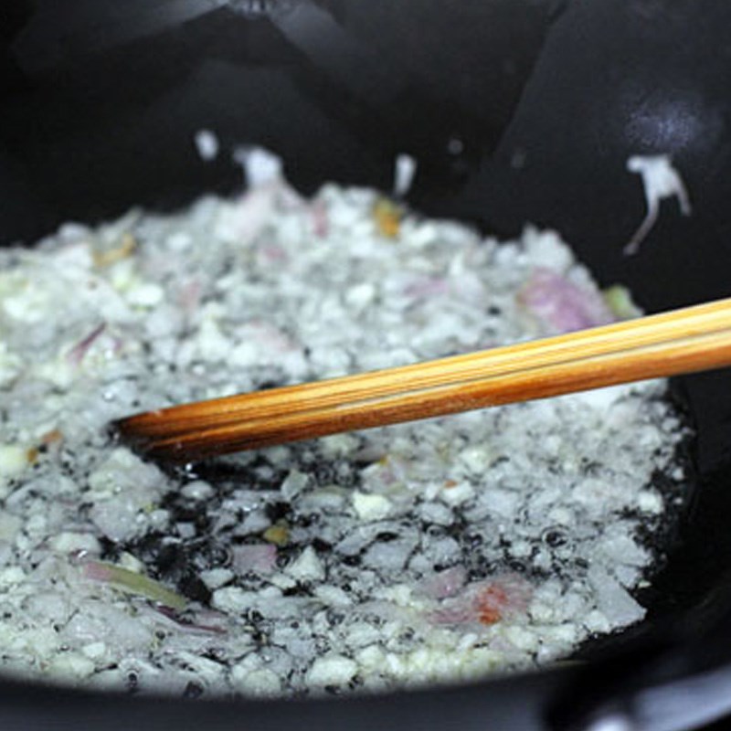 Bước 4 Phi hành tím Nui gà xé rau củ