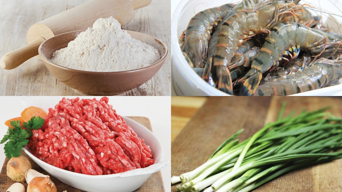 Nguyên liệu món ăn bánh bột lọc huế