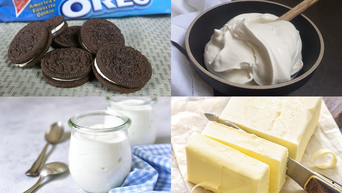 Nguyên liệu món ăn bánh cheesecake oreo không cần lò nướng