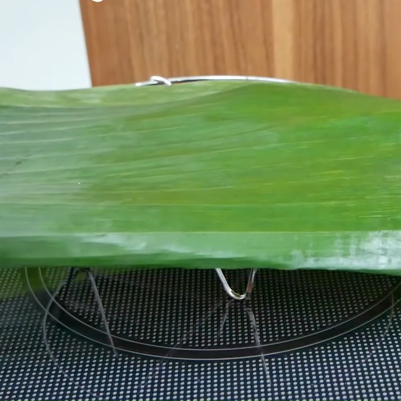 Bước 7 Chuẩn bị lá chuối Bánh ú bá trạng chóp